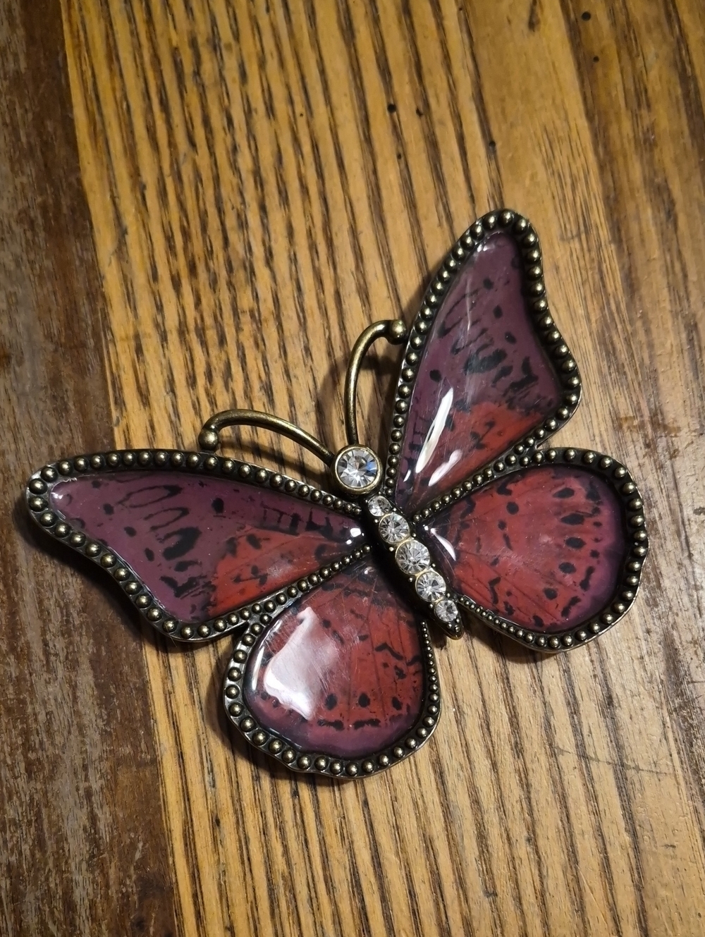 Purple Butterfly with Crystal Accents
